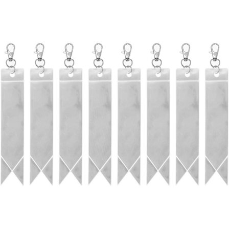 8 stk. sikkerhetsreflekterende tag-anheng reflekterende sikkerhetsnøkkelring med klips