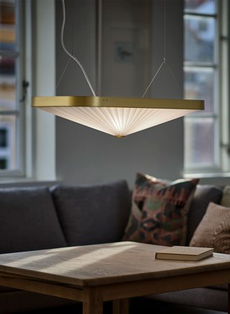 Celine taklampe Ø40 - matt messing/papir