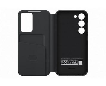Samsung S23 Plus Smart View Wallet Case-black - Omslutande fodral med aviseringsfönster till Galaxy S23+ - Skal till Samsung