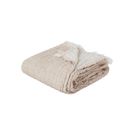Spirit of the Nomad Linne Pläd Överkast Beige 130x170 cm