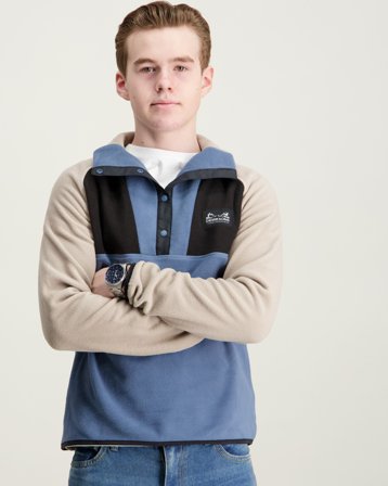 Didriksons YOKTO K 1/2 BTN 2 Blå Genser Gutt - Kids Brand Store