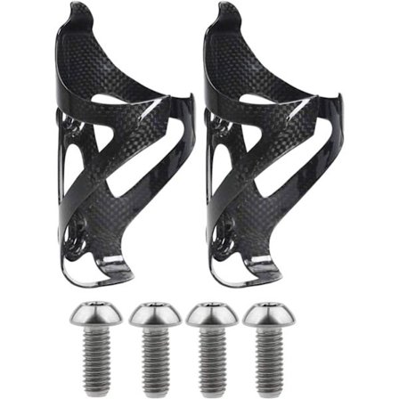 2025 Seneste Model Fuld Kulfiber Cykel Vandflaskeholder Beslag med Titanium Bolte Pakke med 2 Blank