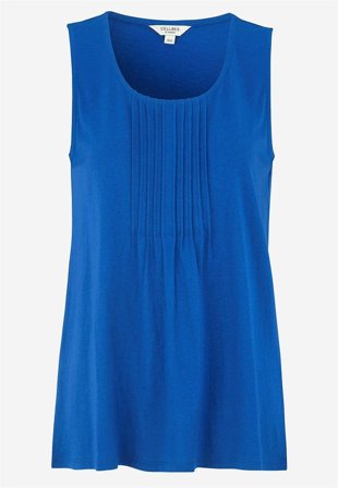 Cellbes of Sweden - Tanktop med dekorativ fold i blå til damer i størrelse 50/52