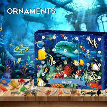 Ocean World Jul Adventskalender Gåvor Box 24 Days Xmas Countdown Leksaker Kreativ present för barn