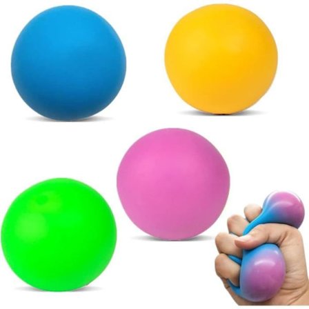 anti-stress - 4 fargede baller - Angst Sensorisk Håndterapi