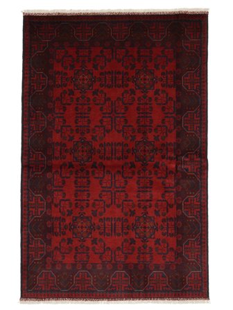 Oriental Afghan Khal Mohammadi Rug 126X194 Black/Dark Red Wool