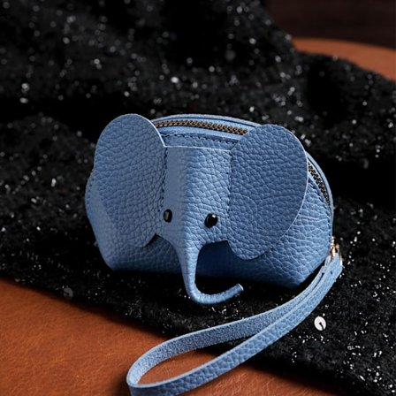 Elephant Wallet Key Bag BLÅ