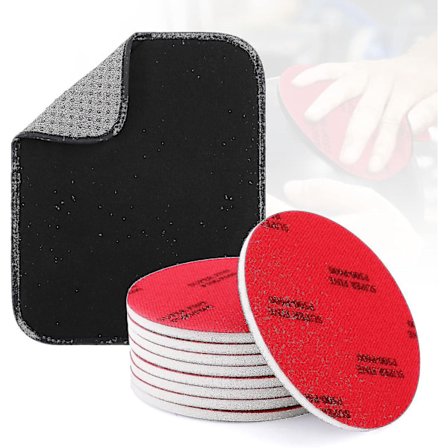 Auniq 9-delt sett med slipeputer til bowlingkuler 500, 1000, 2000 korn med mikrofiberhåndkle til bowling_SJJYV