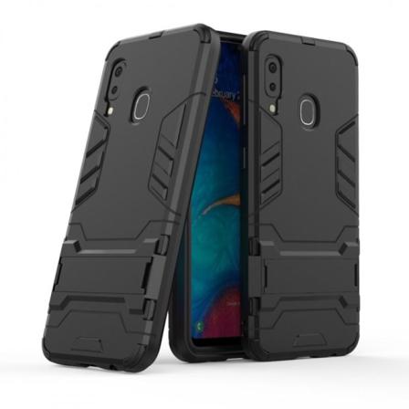 Samsung A20e Stöttåligt Skal Med Kickstand Thinarmor Svart