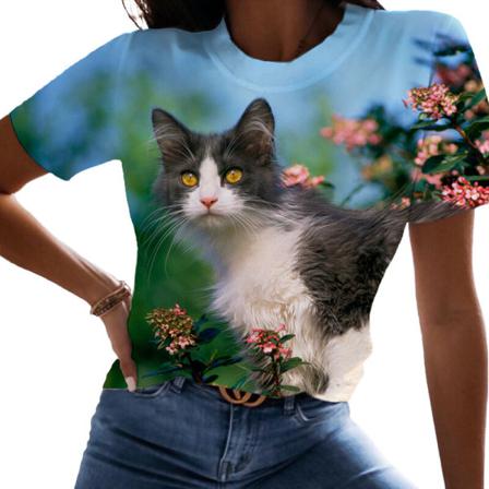 Kortärmade Kvinnor T-shirts Med Rund Hals