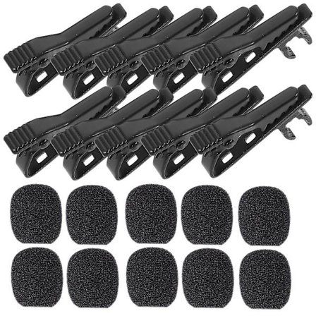 10 stk Skjortemikrofon Lavalier Mic Clip Tie Clips Jernklip Lapel Lavalier Clip Headset Mic Cover