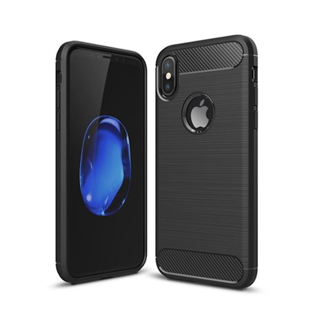 SKALO iPhone X/XS Armor Carbon Iskunkestävä TPU suojakuori - Valitse väri