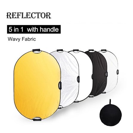 5 i 1 bärbar hopfällbar oval fotografireflektor fotostudio