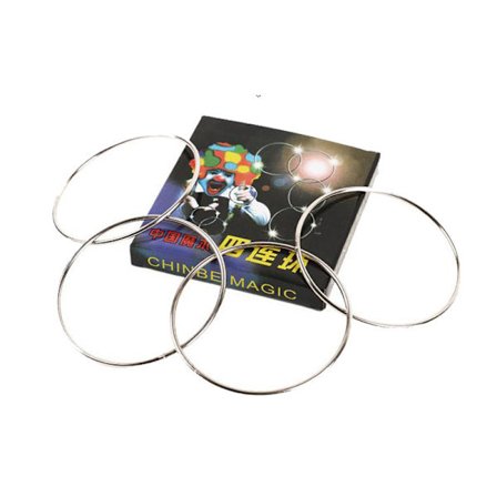 Klassisk Linking Rings Magisk Sett – Metall Illusjonsringer for Nærtrylling og Scenetriks, Interaktivt Puslespill for Nybegynnere og Utøvere