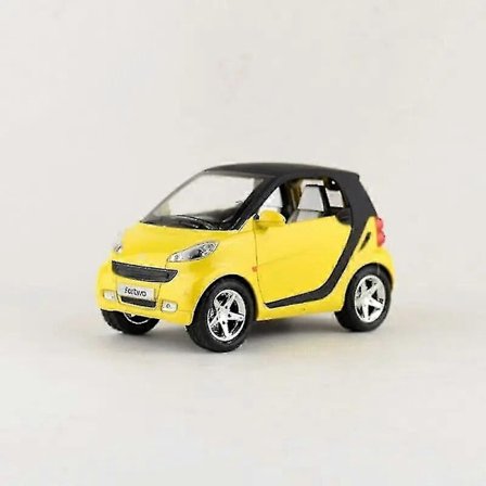 1:32 Skala Diecast Lekebilmodell Smart Fortwo Bil Trekk Tilbake Dører Åpnbare Lyd & Lys Bil Utdannings Samling Gave Liten