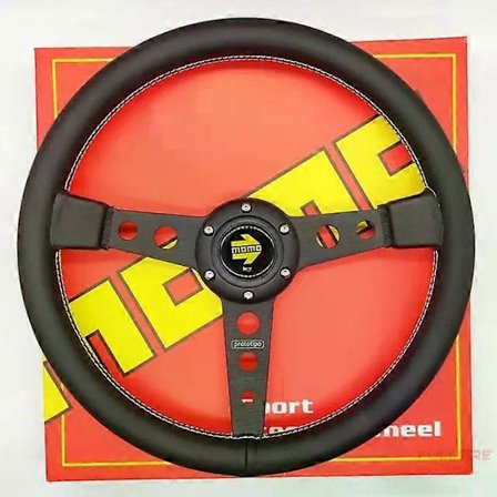 Momo Ratt Racing Konkurransedyktig Passform Flat Lærratt Bilratt Volante Momo Sport Ratt - Ratt & Horn