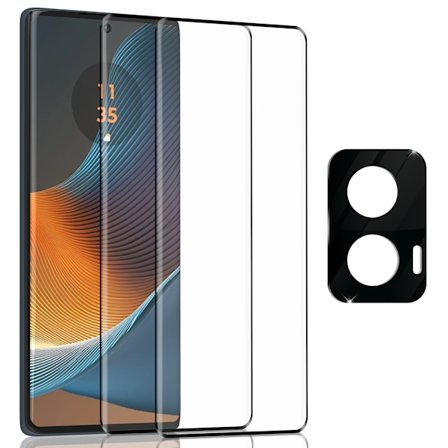 2-Pack MOTOROLA EDGE 50 FUSION Skærmbeskyttelse & 1-Pack linsebeskyttelse - Hærdet Glas 9H - Super kvalitet 3D