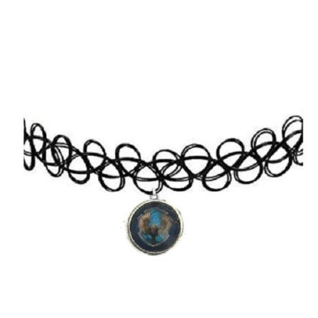 Choker Ravenclaw Tattoo Harry Potter Hogwarts Hallows Elevhem Blå