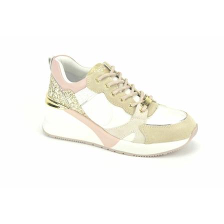 Liu Jo Suede Sneakers with Glitter , Beige , Dames , Maat: 37 EU