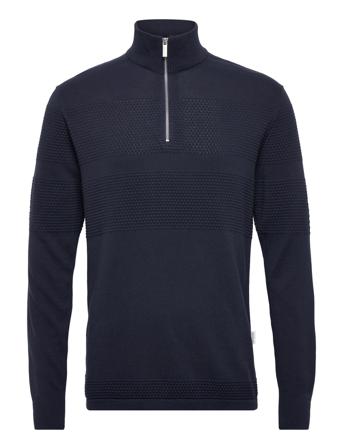 Slhmaine Ls Knit Half Zip W Knitwear Half Zip Pullover Navy Selected Homme