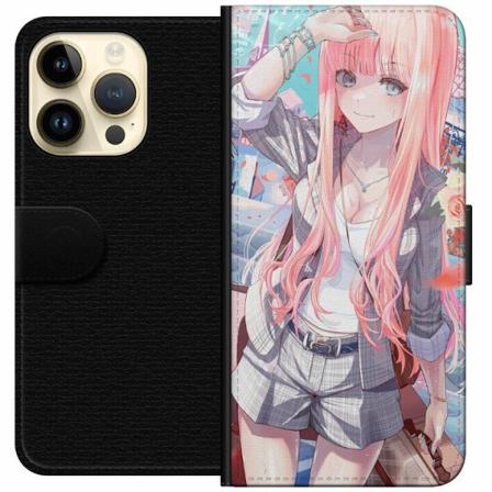 Apple Iphone 14 Pro Plånboksfodral Anime Girl Cute