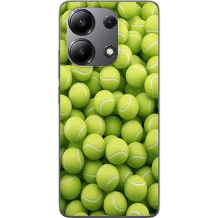 Kompatibel Mobilcover til Xiaomi Xiaomi Redmi Note 13 4G Mønster af grønne tennisbolde i høj detalje, sporty motiv med gentagende tekstur og stærk