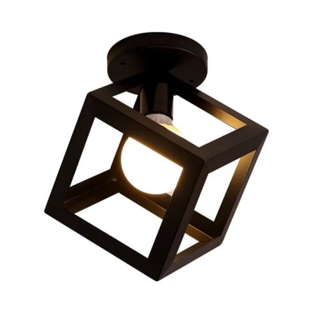 E27 Metal Moderne Pendellampe, Vintage Lampe Sort