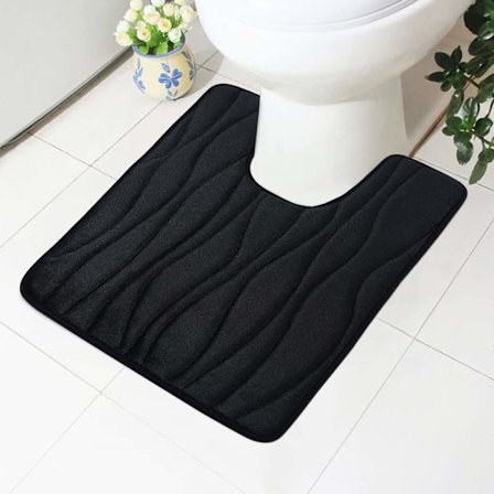 Toalettfot i U-form - 50 x 60 cm, Svart