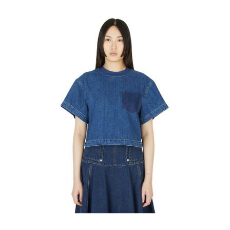 Alexander McQueen Graffiti Logo Print Topp blå, Dam, Dam, Storlek: S