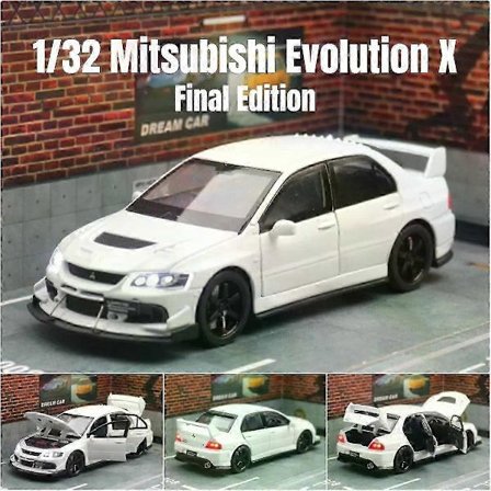 1/32 Lancer Evo Final Edition Jdm Racerbil Legetøjsmodel Støbt Metal Miniature Samling Gave Til Børn Drenge