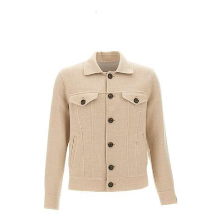 Eleventy - Sommarjackor - Beige - Herr - Storlek: Xl, Herr, Storlek: XL