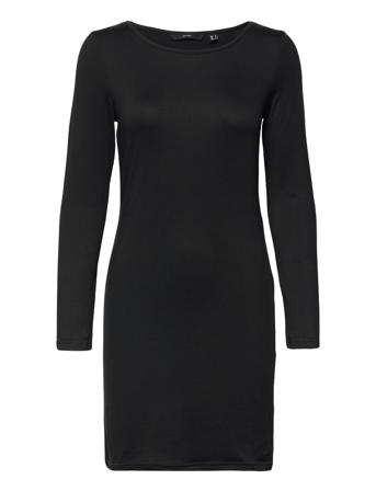 Vmlinet Ls Short Dress Jrs Lt Black Vero Moda