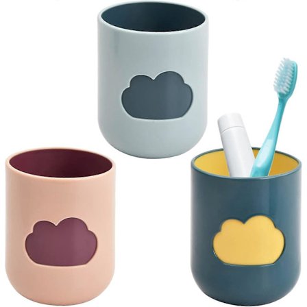 3 kpl Hammasharjakuppi PP-muovinen hammasharjateline Uudelleenkäytettävä hammasharjakuppi matkailuun, retkeilyyn, kylpyhuoneen siisteyteen