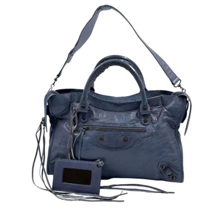 Balenciaga Vintage Pre-owned Leather balenciaga-Tass , Blauw , Dames , Maat: ONE Size Vintage Tassen