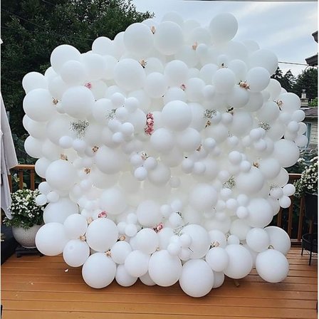Vita ballonger 100 st 10 tum vita latexballonger vita ballonger för födelsedag