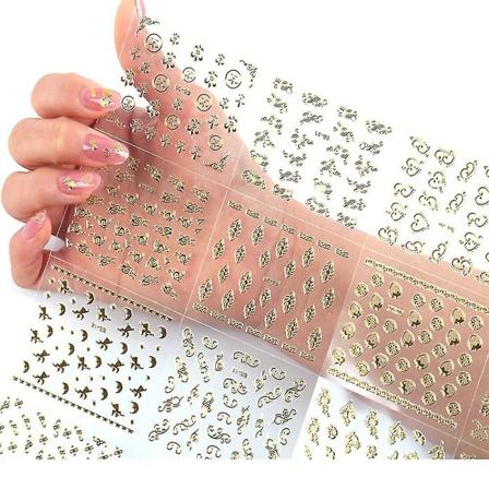 30 ark guld negleklistermærker 3d neglekunstforsyninger metalliske negleklistermærker stjerne måne hjerte sommerfugl glitter neglekunstdesign 
