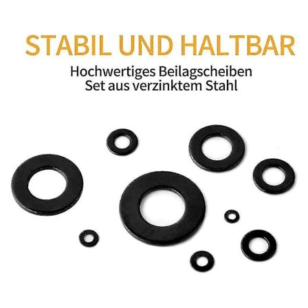 500 Stykker Plastskiver Gummi Nylon Korrosionsfri