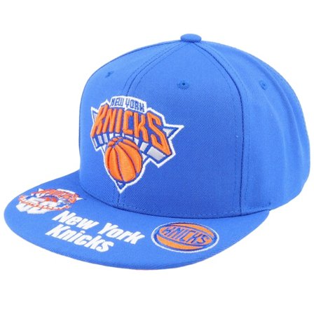 Mitchell & Ness - Azul snapback Gorra - New York Knicks Front Face Blue Snapback @ Hatstore