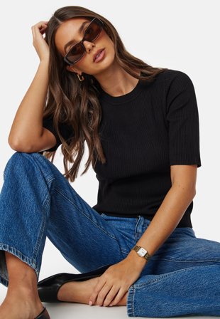 SELECTED Slfmala 2/4 Knit O-Neck Black Klær