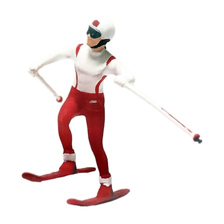 Resin 1/87 Ski Figurer Landskabsfigur Scener Tilbehør Rød