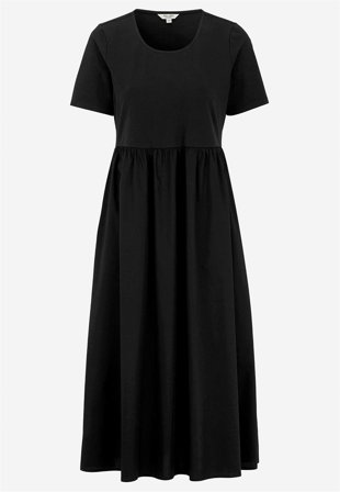 Cellbes of Sweden - Kjole i poplin og jersey i sort til damer i størrelse 58/60