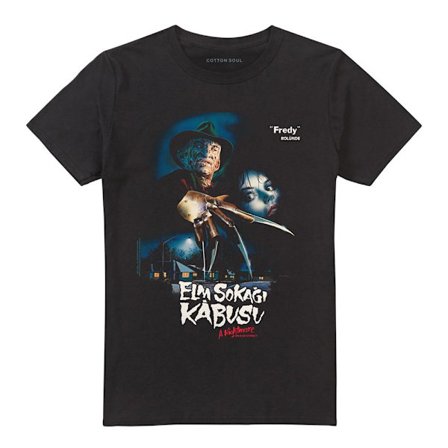 A Nightmare On Elm Street Unisex Vuxen Poster T-Shirt 4XL Svart