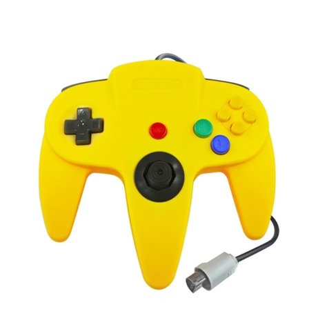 Retro USB-handkontroll för N64-spel, N64 Klassisk USB-handkontroll Gul
