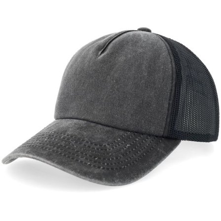 Equip - Svart trucker Keps - Black Pigment Washed Low Profile Golfer A-frame Trucker @ Hatstore