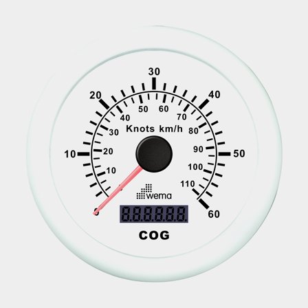 GPS-logg 60 knop vit