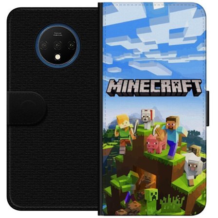 Kompatibel Tegnebogsetui til OnePlus OnePlus 7T Minecraft Creeper blok pixel retro spil
