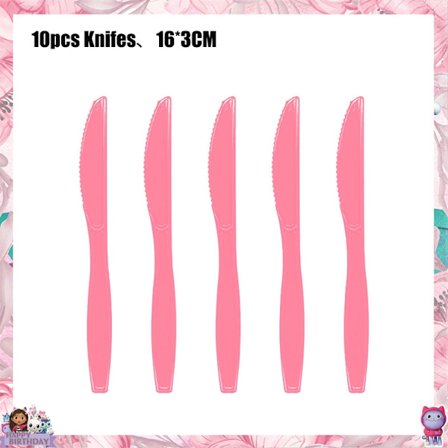 Gabby Dollhouse Födelsedagsfest Tillbehör: Rosa Gabby Katt-muggar, tallrikar, servetter, ballonger, bakgrund-FA-