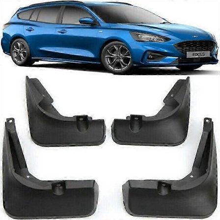 Ekte Komplett Sett Sprutbeskyttere Mud Flaps For 2019-2024 Ford Focus MK4 ST Stasjonsvogn
