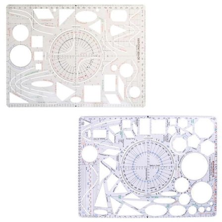 Geometrisk Mall Linjal Kalejdoskop Linjal Perfekt för Student Kontor Designer