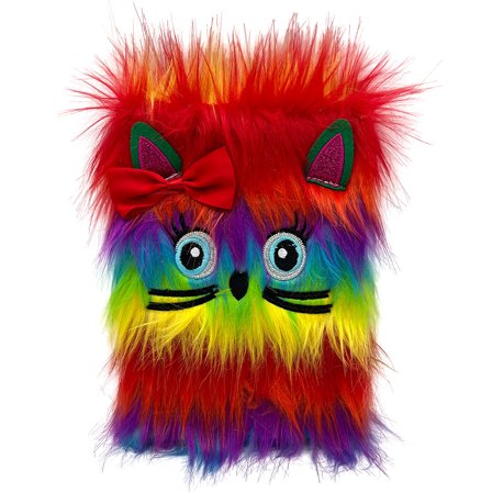 Notesbog Fluffy Regnbuekat